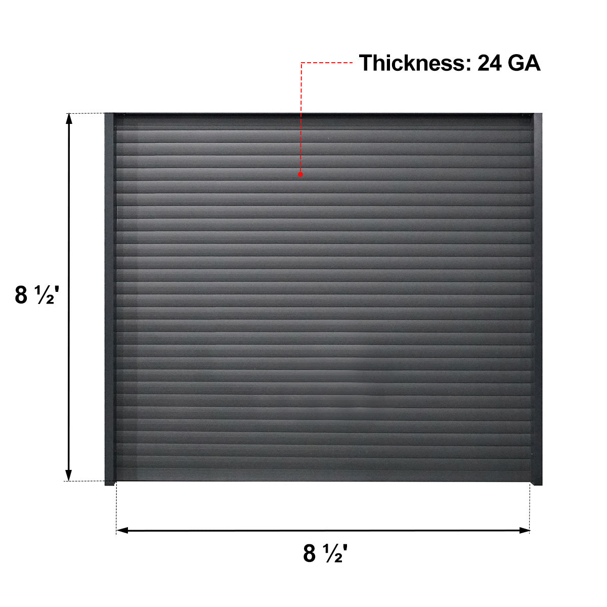 8 ½' x 8 ½' Electric Roller Shutter Door