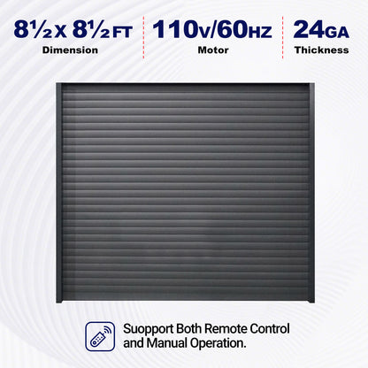 8 ½' x 8 ½' Electric Roller Shutter Door