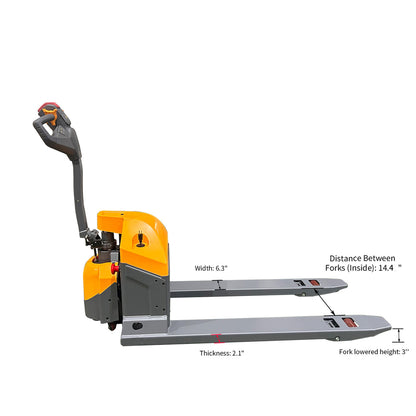 Electric Walkie Pallet Truck | 48" x 27" Forks | 4400 lbs. Capacity | TX Self-Pickup