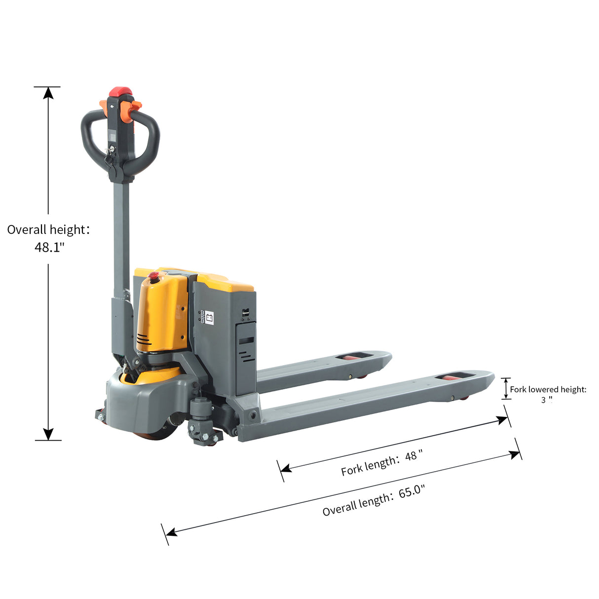 Li-ion Powered Pallet Truck | 48" x 27" Forks | 4400 lbs. Capacity | TX Self-Pickup
