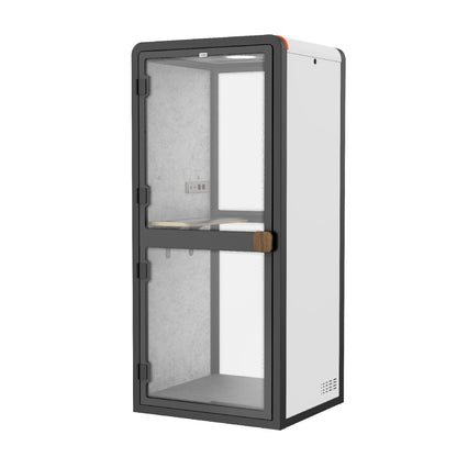 Small glass display cabinet with a black frame on a white background#color_White