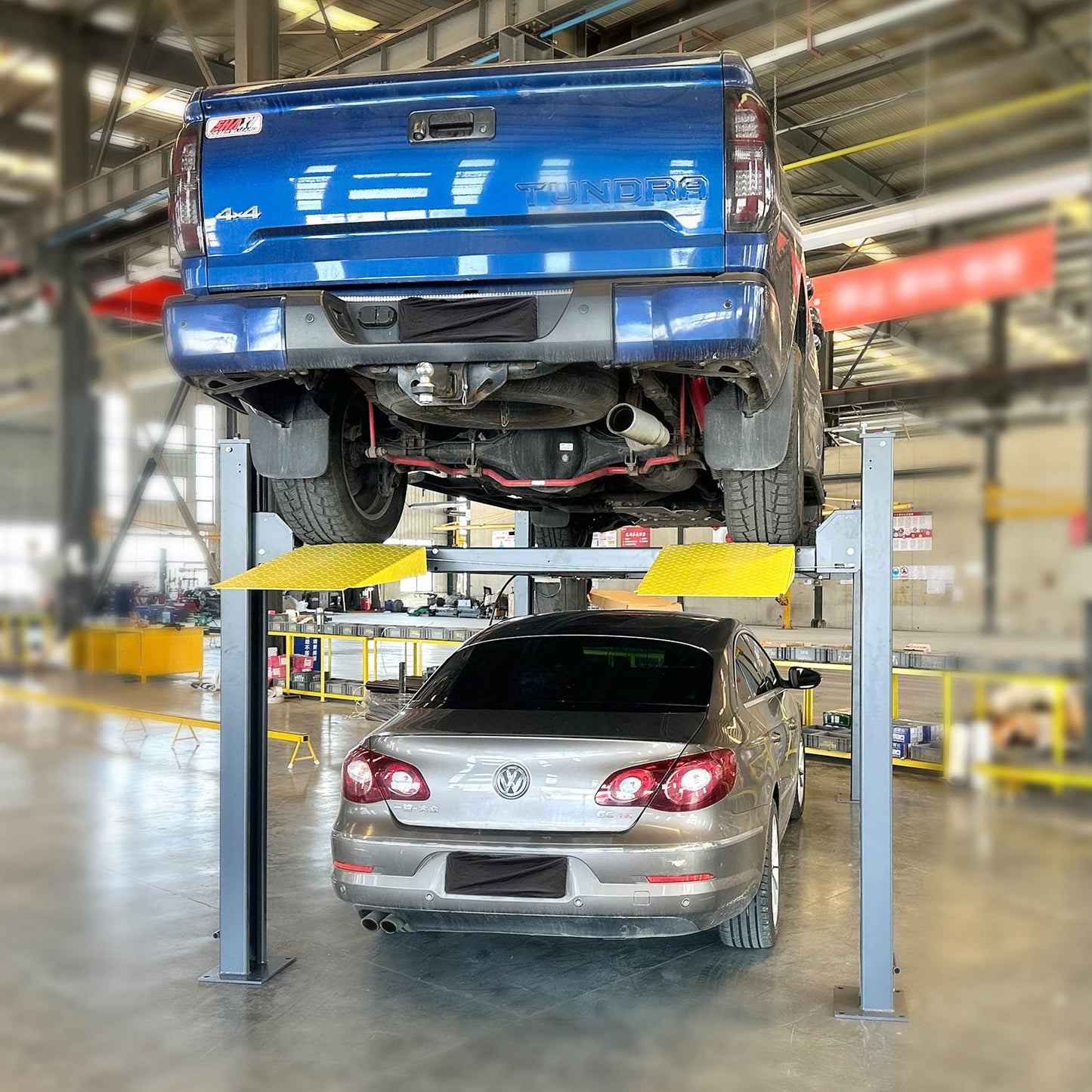 this car lift can also be used for vehicle storage