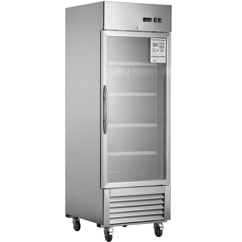 27"W Merchandiser Refrigerator Commercial Display Glass Door Refrigerator