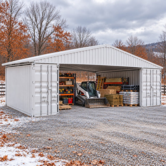 W36'xL20'xH4' Steel Shipping Container Roof Kit