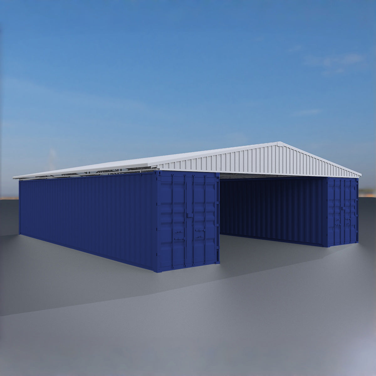 W36'xL40'xH4' Steel Shipping Container Roof Kit