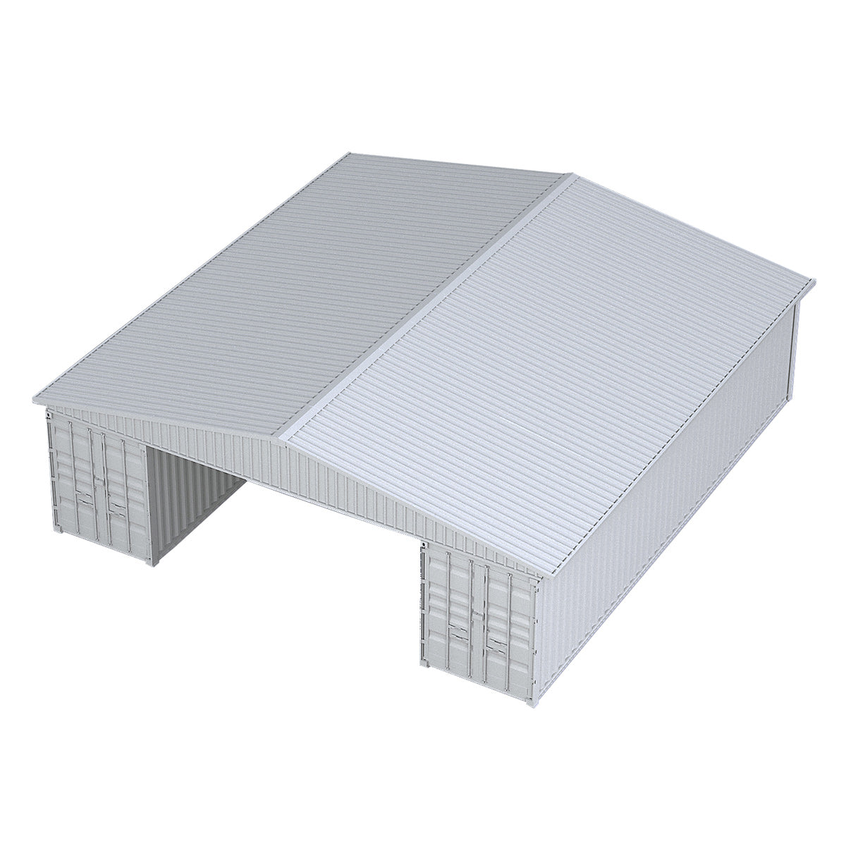 W40'xL40'xH6' Steel Shipping Container Roof Kit-1