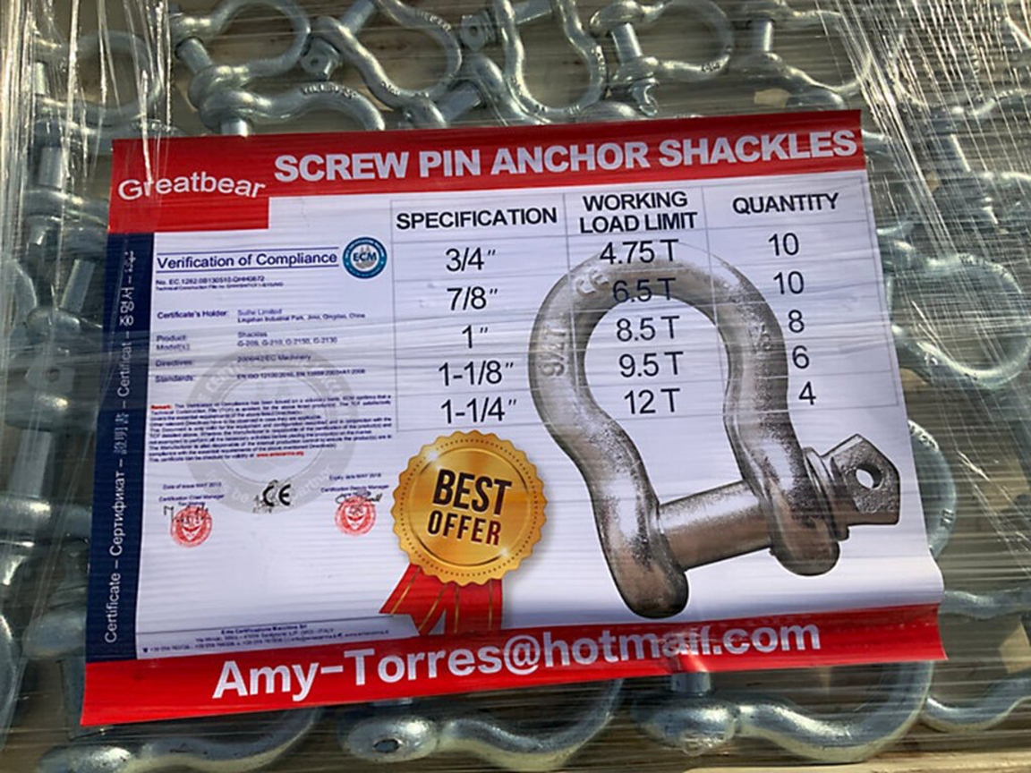 Greatbear Screw Pin Anchor Shackles
