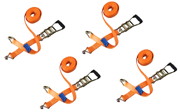 Greatbear Ratchet Tie Down Straps 6,000lb - 4 pks
