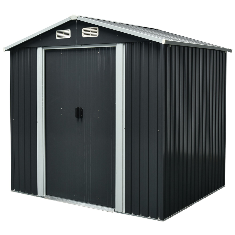 Chery Industrial Garden Metal Shed - Premium 6'x8'