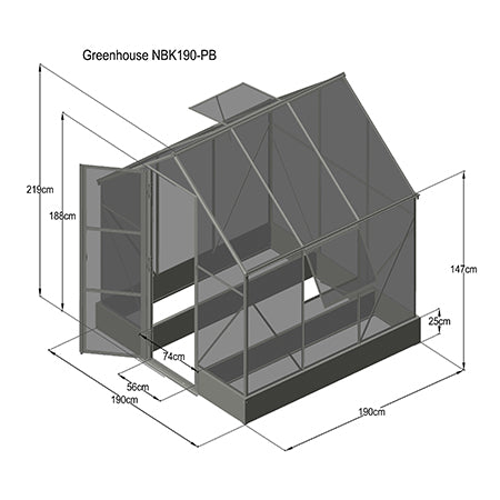 Chery Industrial Classic Greenhouse 6'x6'