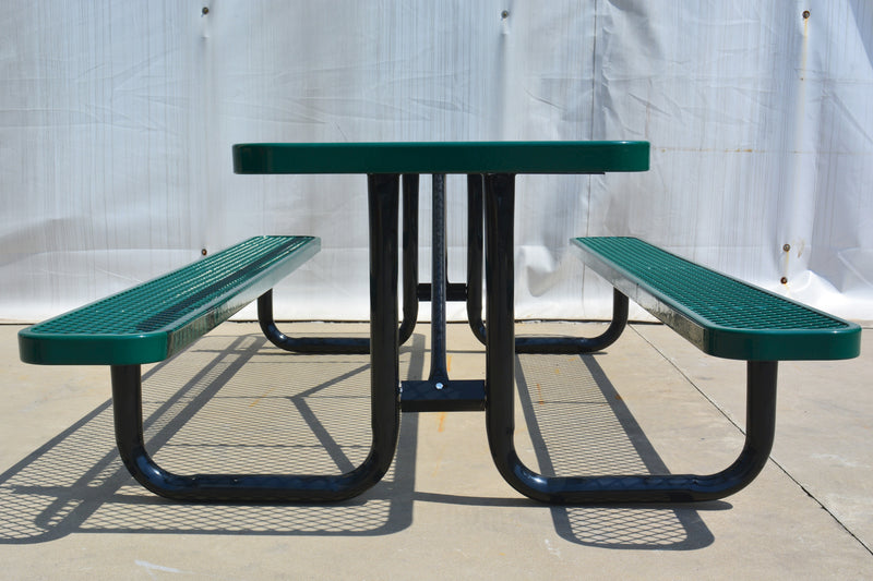 Chery Industrial 8' Rectangular Picnic Table, Expanded Metal
