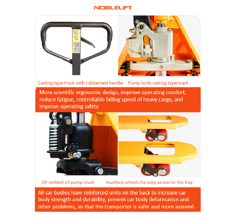 NobleLift Standard Duty Pallet Jack 5500 lbs Capacity 27''x48'' Forks